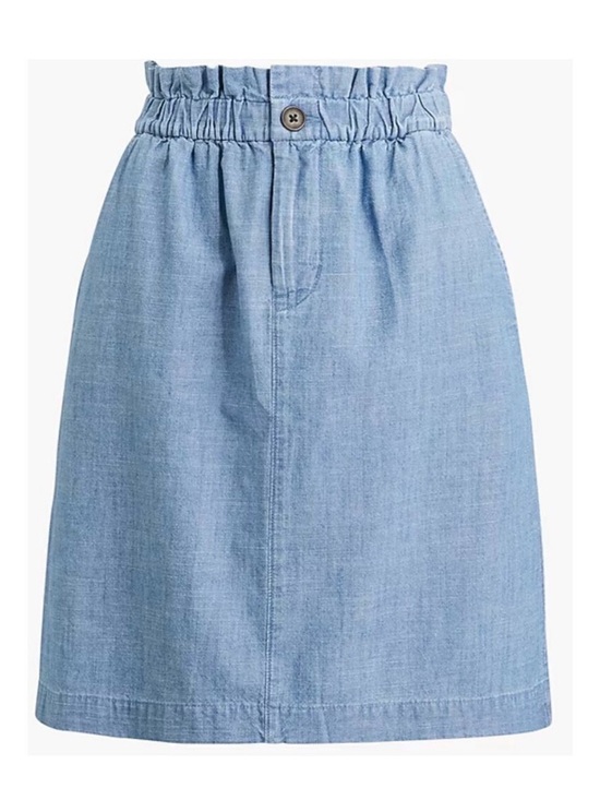 J. Crew Dresses & Skirts - NWT JCrew Light Blue Denim Paperbag Waist Skirt, sz 6